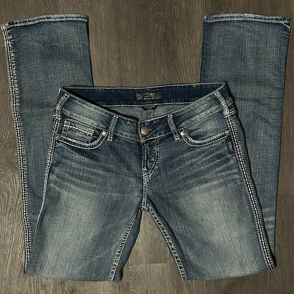 McKenzie flap silver bootcut jeans